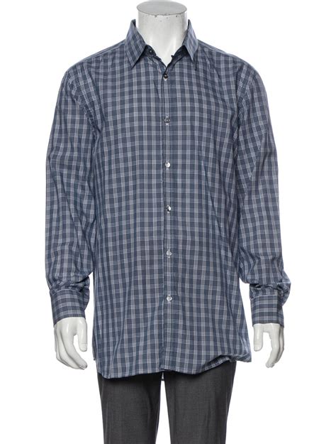 burberry long sleeve collar shirt|Burberry plaid shirt men's.